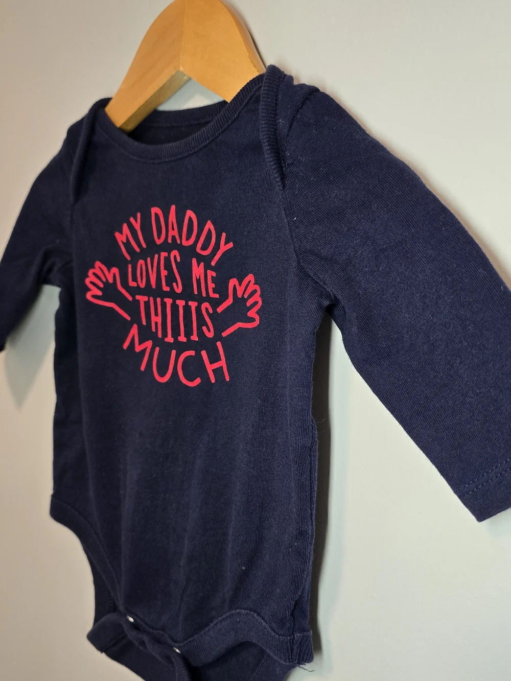 GAP Navy Long-Sleeve One-Piece Bodysuit with 